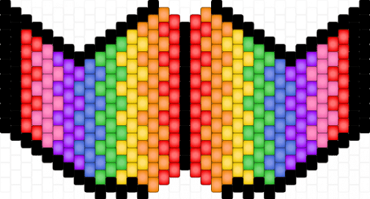 glowing rainbow mask - red,orange,green,yellow