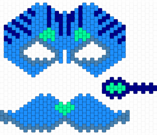 blue alian therian mask - light blue