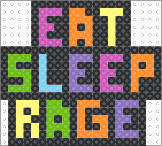 Eat Sleep Rage - black,orange,blue,colorful,sullivan king,dubstep
