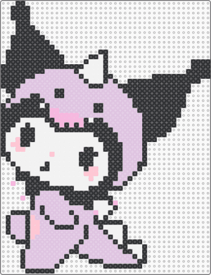 Dino Kuromi - white,pink