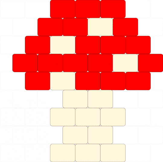 Mushroom Charm Small - red,white
