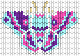 Moth pink/purple/blue multi - moth,butterfly,colorful,animals