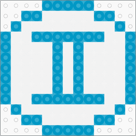 Inanimate insanity s2 badge - light blue,white