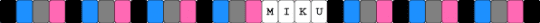 Miku rotating cuff part 1 - gray, light blue, pink