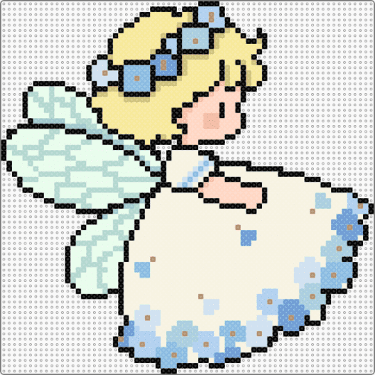 Forget-Me-Not Fairy - cute, fairy, flower, flowers, light blue, nature, whimsy, white, wings, yellow