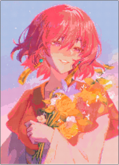 Yona of the Dawn Portrait - pink,red,beige,orange,colorful