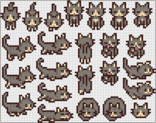 SV Grey Tabby Cat - brown, cat, concerned ape, gray, stardew, stardew valley, tabby, video game