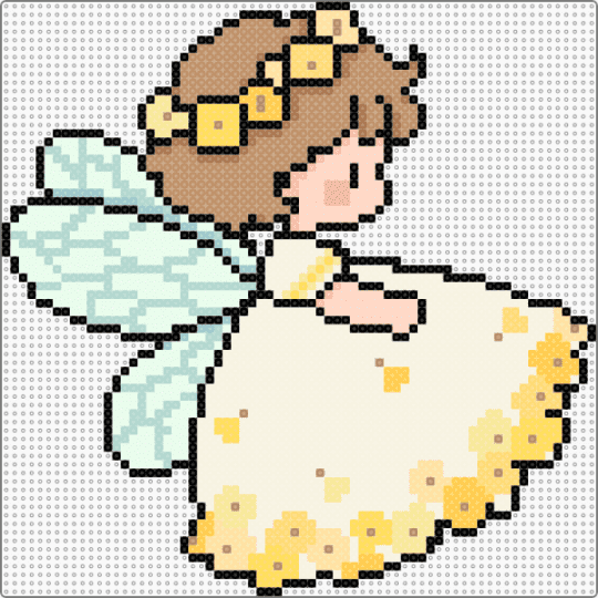 Buttercup Fairy - cute, fairy, flower, flowers, nature, tan, whimsy, white, wings, yellow