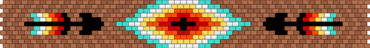 NATIVE AMERICAN CHOKER FIRE AND WATER - cherokee, fire, history, native american, tan, water
