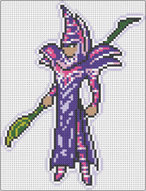H - dark magician,yugioh,character,gaming,staff,purple