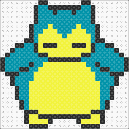 snorlax - yellow,teal