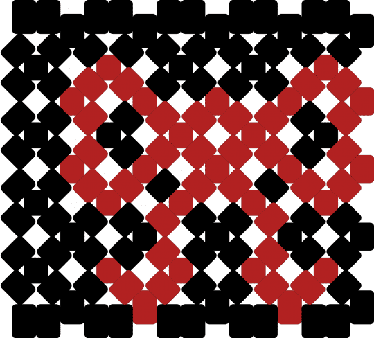 X base bow motif - red,black