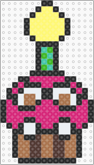 Karl the cupcake - black,pink,tan,yellow