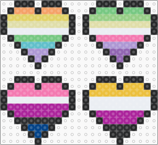 Pride hearts #4 - yellow,teal,pink,pride,lgbtqia