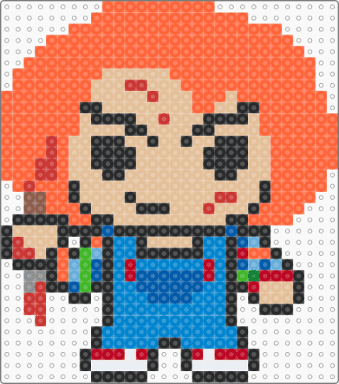 Chucky - orange,beige,blue
