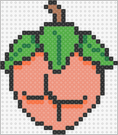 Peachbooty - booty,peach,fruit,butt,cute,funny,pink,green