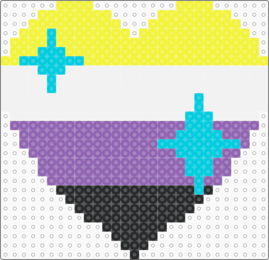 Pride Hearts - nonbinary,pride,yellow,pink,queer,lgbtq,gay,heart