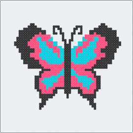 Butterfly - butterfly,moth,insect,wings,colorful,pink,light blue,black