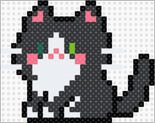 Tuxedo Cat - black, red, white