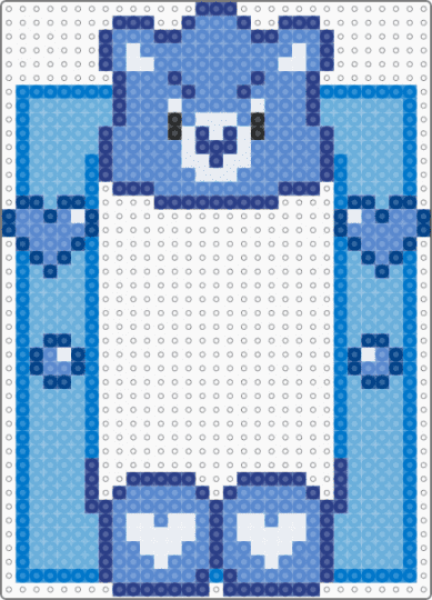 Grumpy Bear PC Frame - blue, light blue