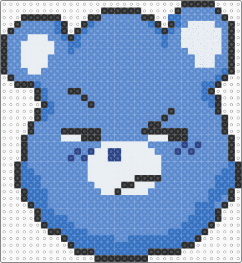 Grumpy Bear - blue