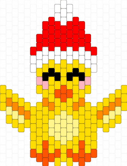 A little happy Christmas Chicken - yellow