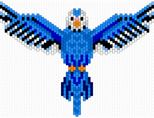 Flying blue budgie - light blue,blue,purple