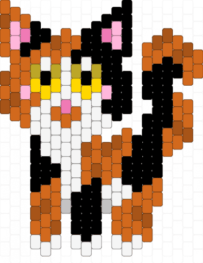 Little Calico Cat for @l-_-l - orange, red