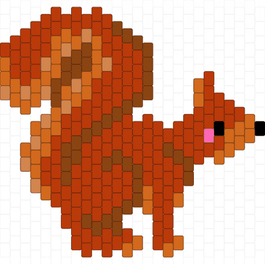 A red squirrel - red