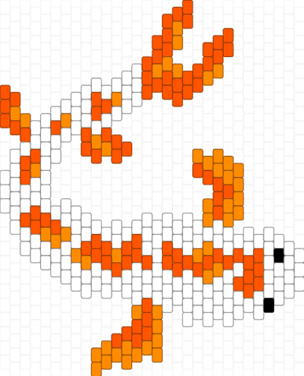 Koi Fish - white,orange