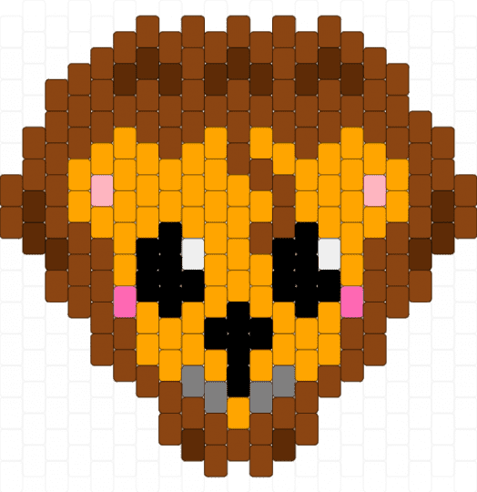 A little lions face - red,orange