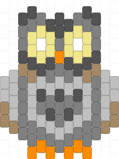 A small Great Gray Owl - gray,beige