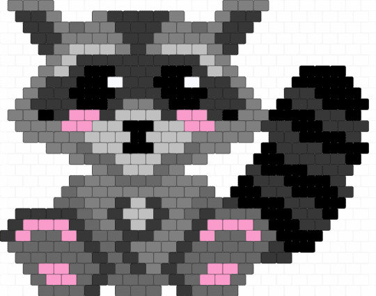 Little baby racoon - gray