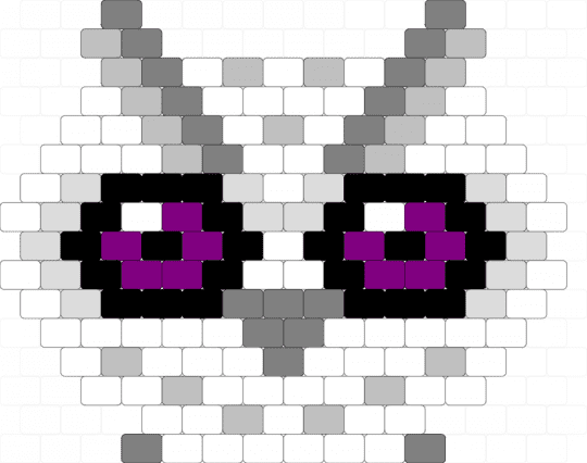 Owl head - white,beige,gray