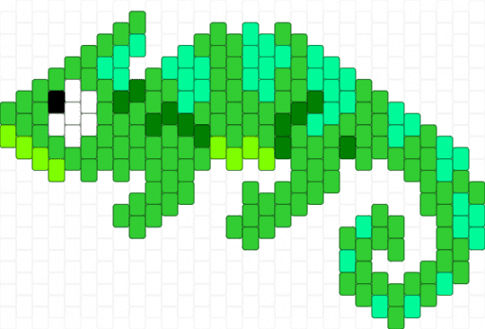 A tiny chameleon - green