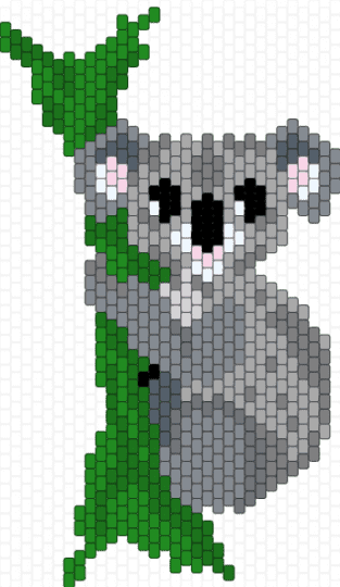 A Koala - gray,green