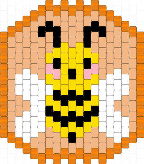 Bee inside honeycomb - beige,orange