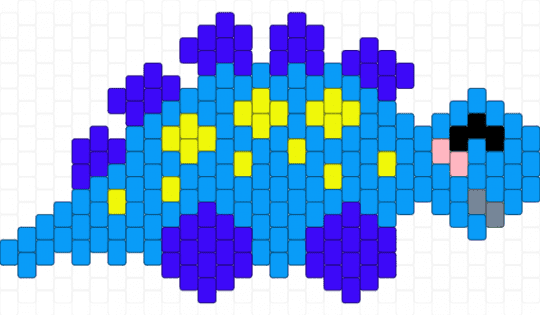 A little stegosaurus - light blue,purple