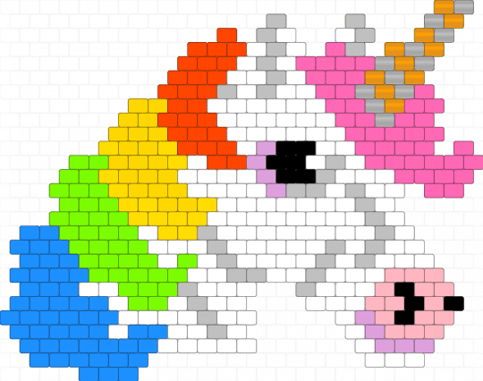 Rainbow Unicorn - horse,animal,pink,green,yellow,colorful