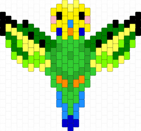 Tiny bird flying - yellow,green