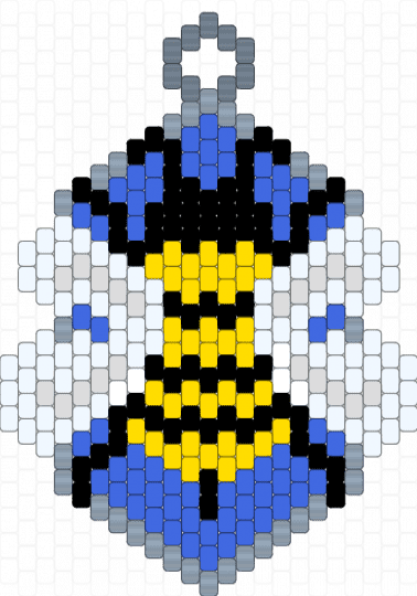 A little bumblebee in a frame - yellow,blue