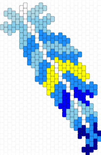A medium feather - light blue