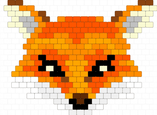 Fox head 1 - orange