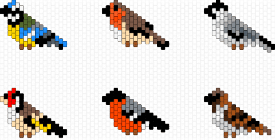 Birds of the garden - gray,red,tan,beige