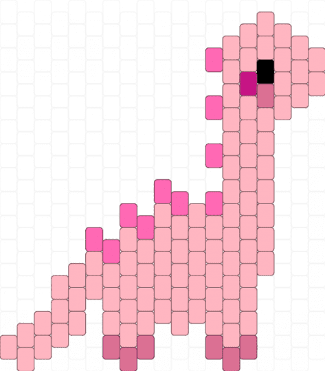 A cute Long-neck dinosaur, or sauropod - pink
