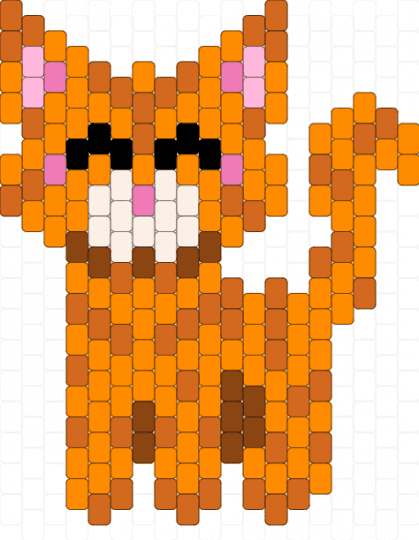 Little Tabby Cat - orange