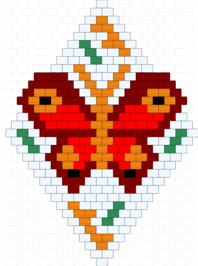 Butterfly in a frame - brown,orange