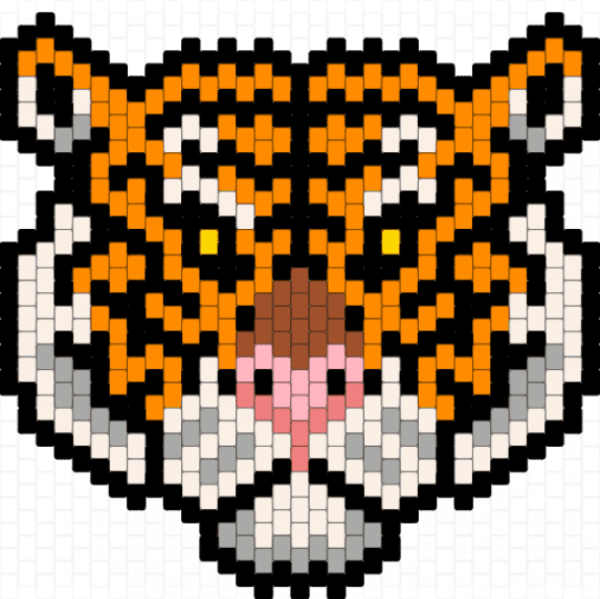 A Tiger - black,orange,beige