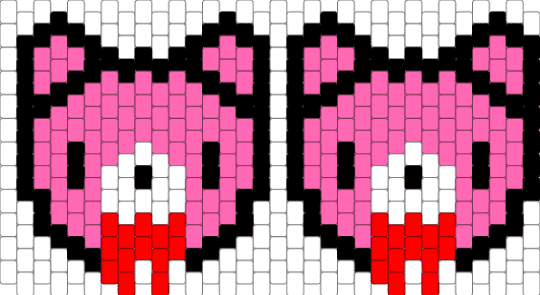Gloomy bear cuff (copied from Kandi patterns) - pink