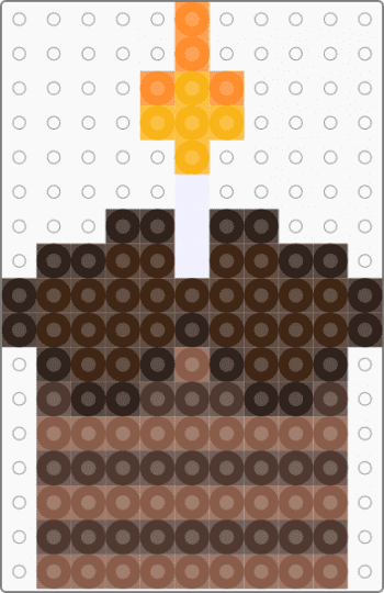 Small chocolate cake - baking, brown, cake, chocolate, cupcake, food, icing, perler bead, small charm
